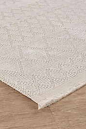 MODERN ŞÖNİL KİLİM  BEYAZ İSKANDİNAV